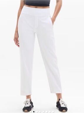 Athleta Endless Pant Women’s White Stretch High-Waist Straight pants NWT.